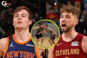 技术流对决！尼克斯二轮秀泰勒-科勒克和杰罗姆训练中1V1单挑