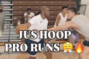 保罗、亨德森、小乔丹等众球星组局对抗 老炮里突外投游刃有余