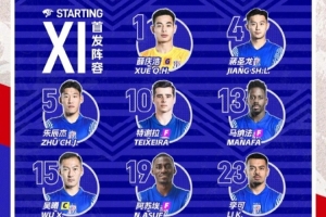 2025华润饮料中超联赛第24轮 上海申花vs山东泰山首发名单