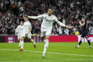 本赛季五大联赛创造机会数最多：姆巴佩和居勒尔各14次并列榜首