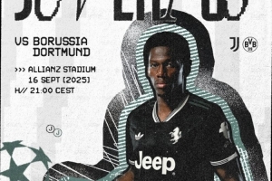 尤文发布欧冠对阵多特海报：乔纳森-戴维单人出镜