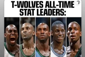 全是本人！加内特社媒晒照：自己有五项数据为森林狼队史榜首