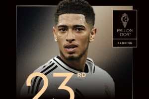 上赛季出战58场进球助攻15+15，金球奖第23名：贝林厄姆