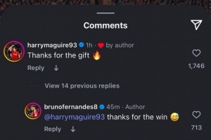 马奎尔社媒感谢B费助攻，B费：谢谢你为我们赢得胜利