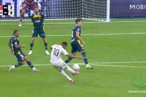 【集锦】西甲-米利唐姆巴佩连轰世界波 皇马2-0西班牙人5连胜领跑