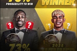 有玄学？外媒：去年维尼修斯概率75%但没获奖，今年登贝莱…