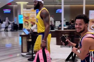 菲律宾詹带着库里逛街...