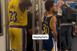 震惊！“老詹”竟与“库里”一起坐地铁