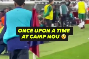 太熟了！巴萨球员赛前和恩里克叙旧！费兰有点逗啊~