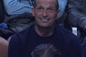 阿莱格里到场观看辛纳和兹维列夫之间的ATP总决赛比赛